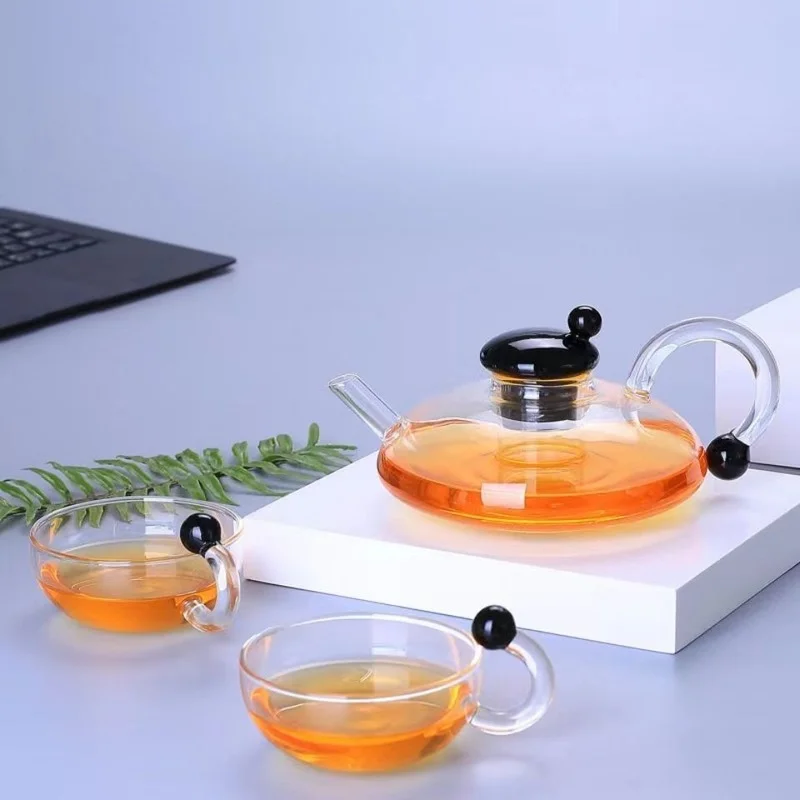 Heatresistant Glass Tea Set Household Electric Pottery Stove  Maker pot  Creative Filter Rat Tail Pot