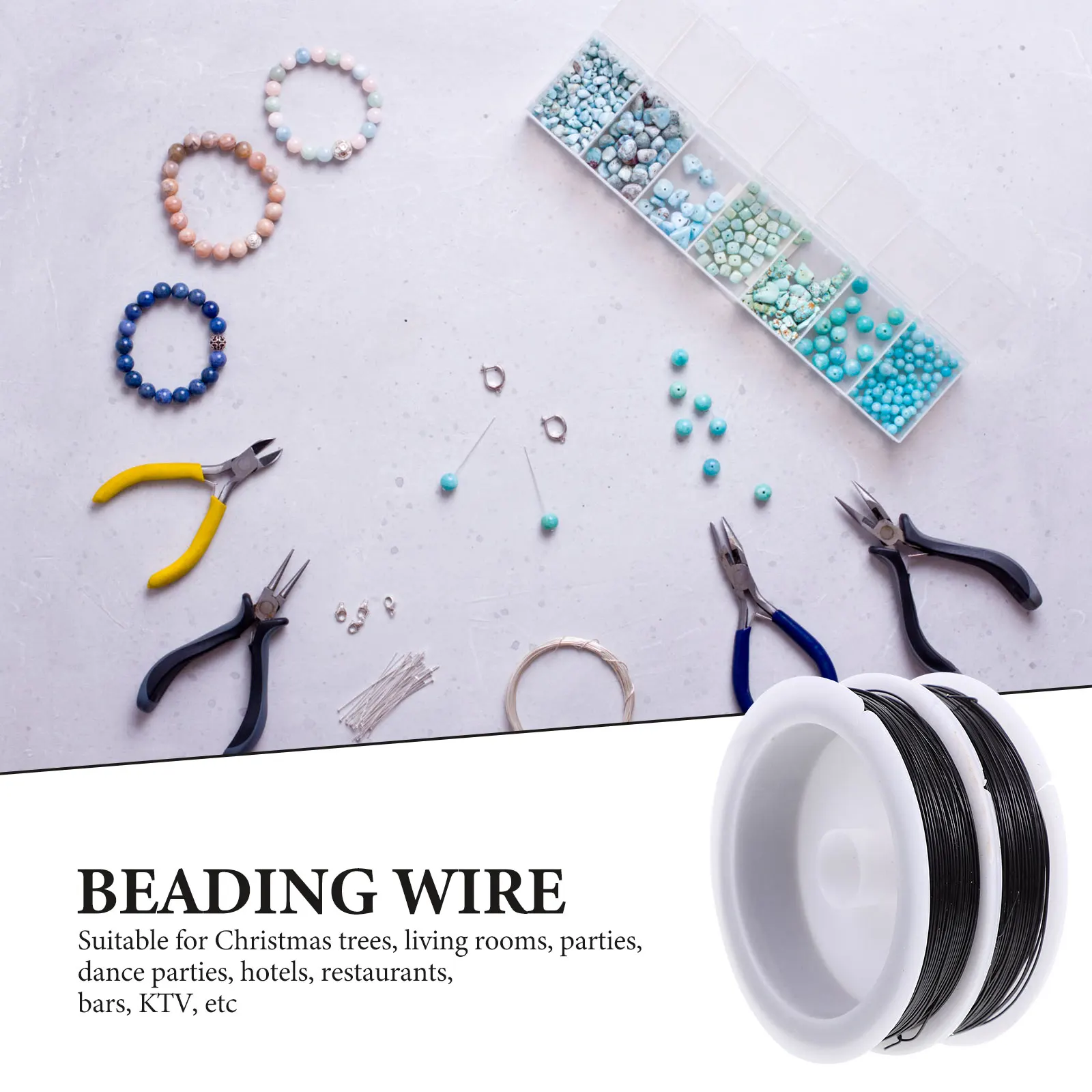 

2 Rolls Colored Iron Wire DIY Handmade Wire Multi Function for Flower Bouquet Jewelry Crafts Beading Multi-Colored