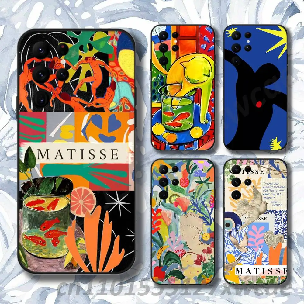 Henri Matisse Art Phone Case For Samsung S10,S21,FE,S21 ,S26,S25,S24,S23,Ultra,S9,S22,Plus Black Shockproof TPU