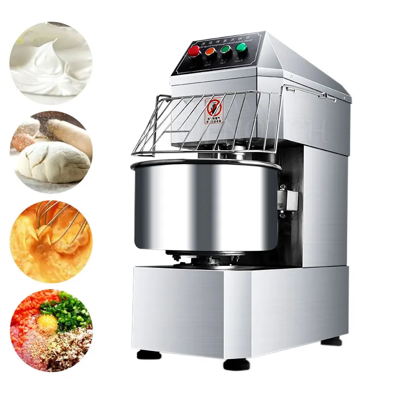 20L Spiral Dough Mixer Electric Stainless Steel Dough Mixer Multifunction Egg Dough Stirring Machine