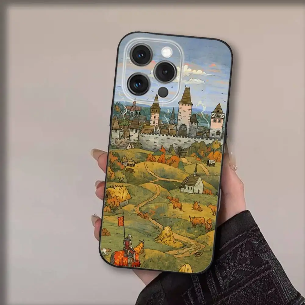 K-Kingdoms Come Deliverances Phone Case For iPhone 17,16,15,14,13,12,11,Pro,Max,Plus,Air,X,XS,XR,SE,8,7,Mini,Soft Black Funda