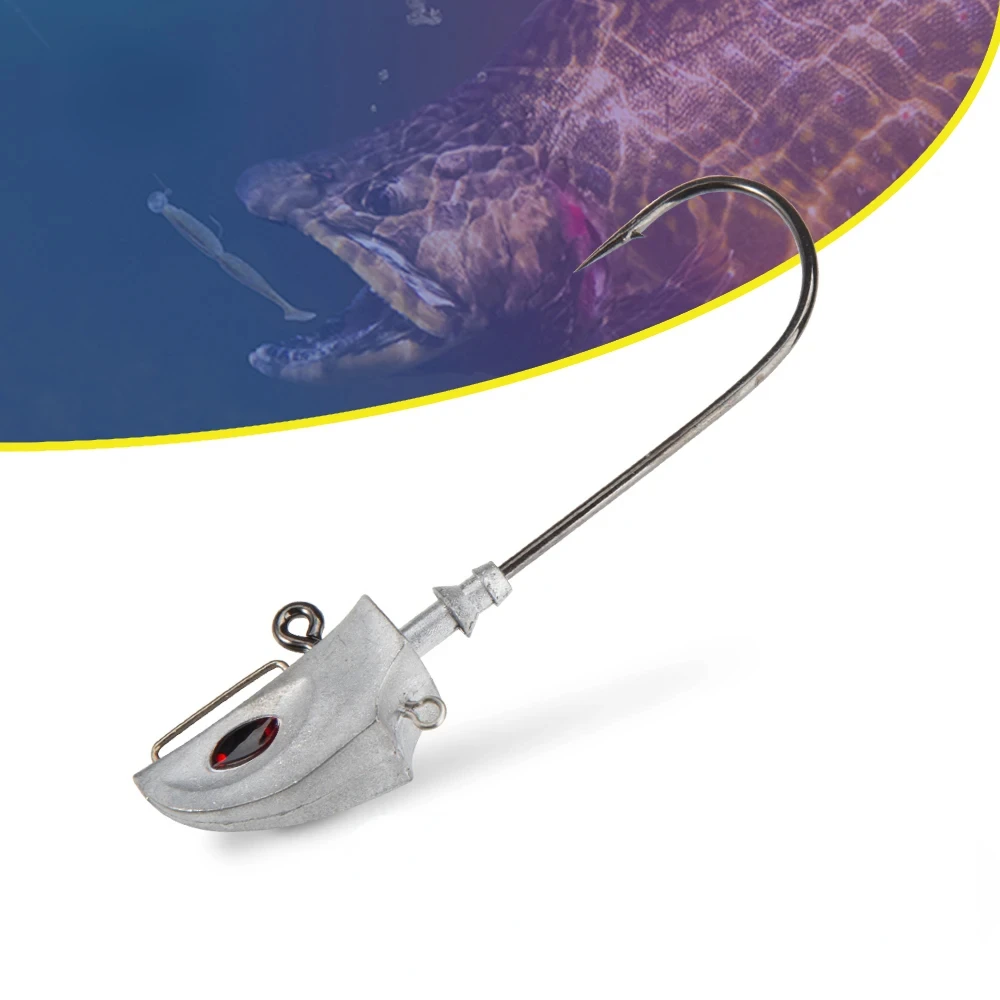 D1 Neuer Haken aus Zinklegierung, 7 g, 10 g, 14 g, 21 g, Kopf-Jig-Gewicht, starkes und scharfes Angelgerät aus umweltfreundlichen Materialien, Gaff