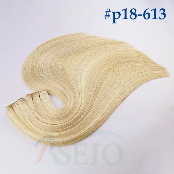 Hoge Kwaliteit Human Hair Wefts Extensions Hair Weaves Bundels Echt Menselijk Natuurlijk Haar Steil Zwart Bruin Blond Erg Dik