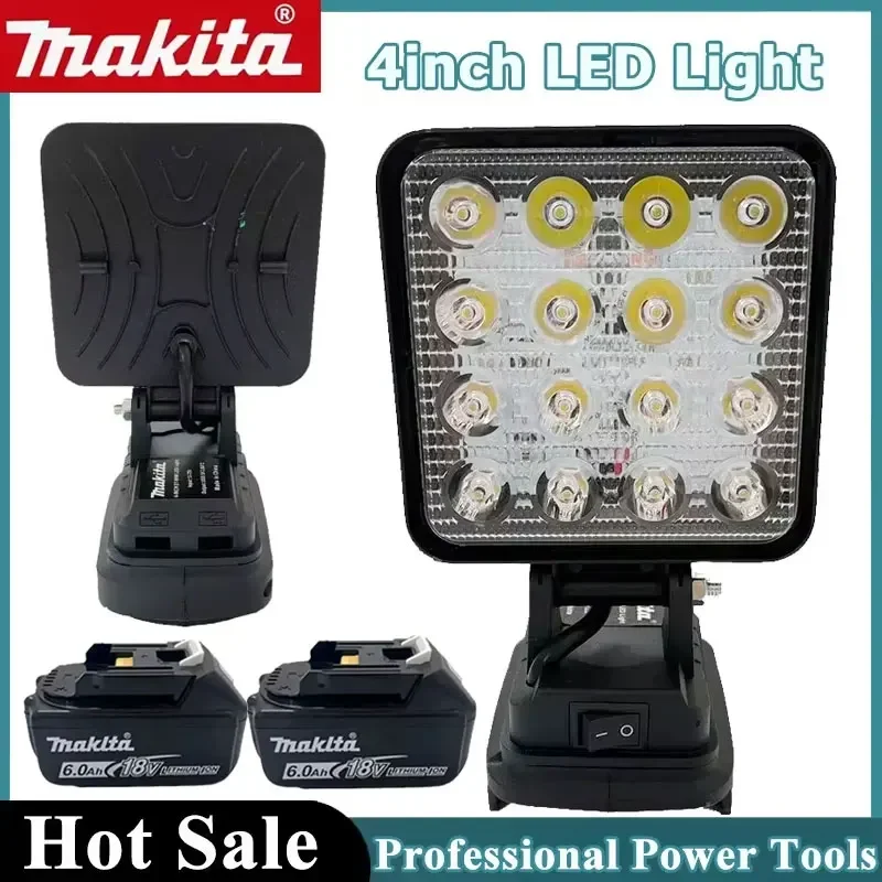 

Рабочий фонарь Makita 14,4-18 В, 3/4-дюймовый светодиодный уличный фонарик, лампа для кемпинга, аварийное освещение с литий-ионным аккумулятором, беспроводной фонарь