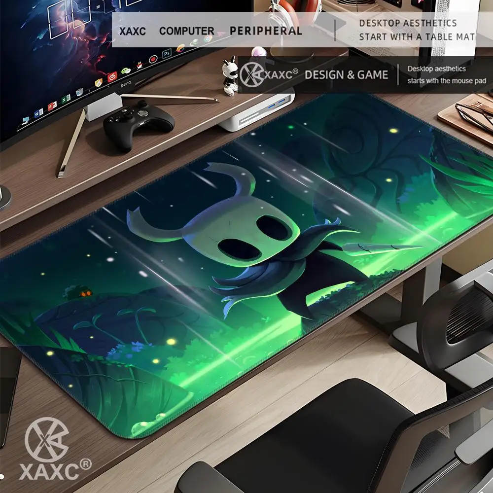XXL H-Hollow K-Knight Mouse Pad Large Keyboard Mouse Desk Pad Non-Slip Rubber Gaming Mouse Pad Laptop Mouse Carpet Desk Mat