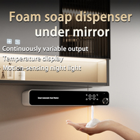Automatic Soap Dispenser Foaming Hand Free Wall Mount, LED Temperature Display, USB Rechargeable Touchless and Smart Electric Di