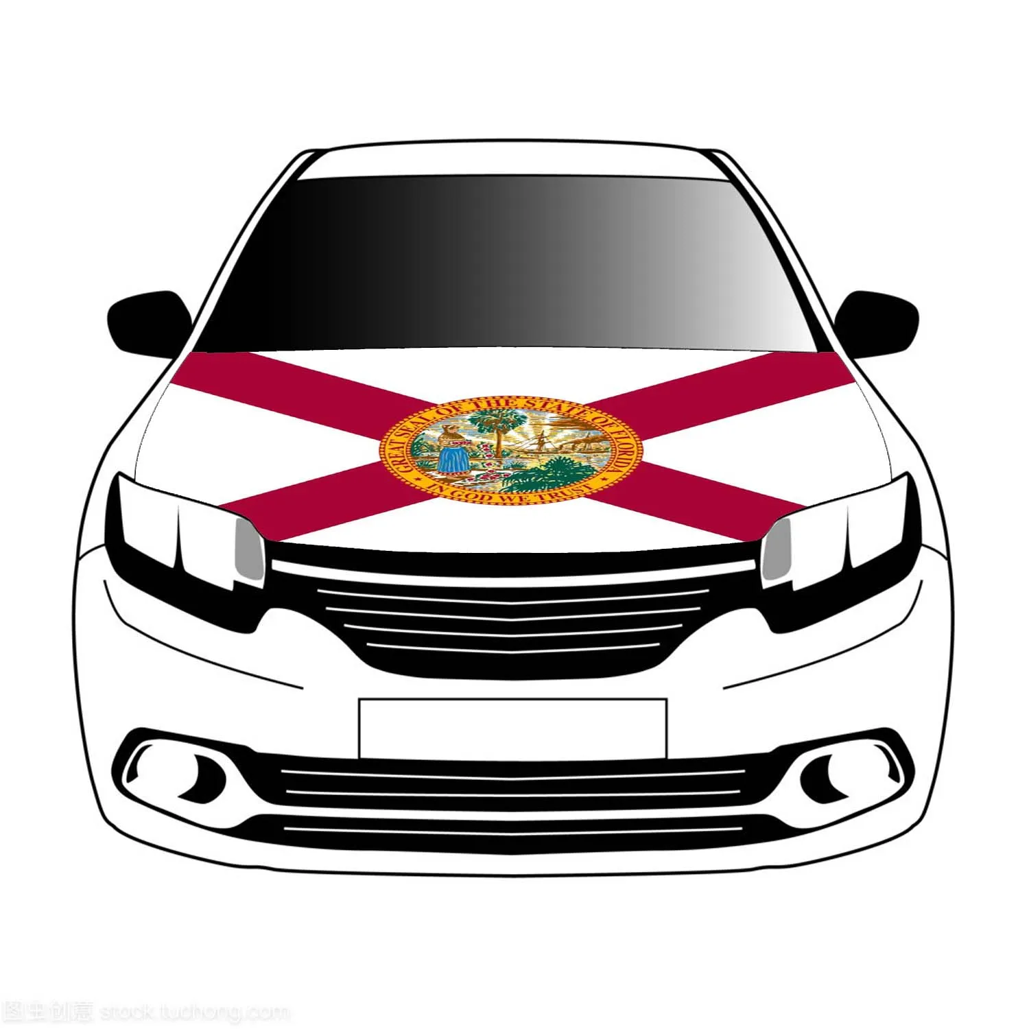 

Florida flag flags car Hood cover 3.3x5ft/5x7ft 100% polyester banner Digital Printing Activities festivals and car use