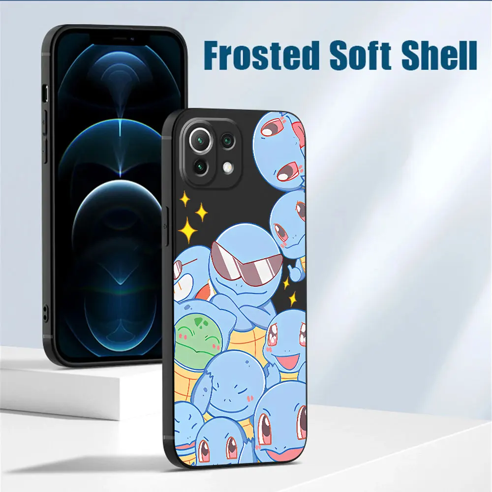 Cover Anime Pokemon Phone Case for Xiaomi Redmi 9A 12C 12 K40 Pro K50 Gaming 10 9 A2 A1 Plus 10A 10C 9C K40s K60 Black Soft Bag image 4