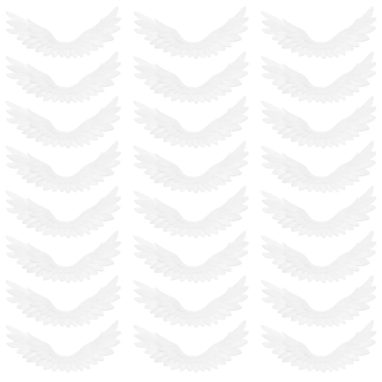 24Pcs Plastic Angel Wings DIY Craft Ornaments for Christmas Decorations Wreath Hats Garlands Creative DIY Supplies