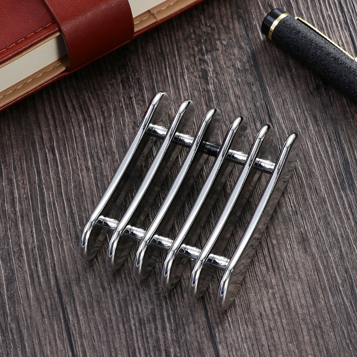 

5 Grid Art Pen Holder Electroplated Storage Rack Stand For Nail Brush Uv Gel Pens Carving Tools 5 Pen Capacity Convenient For
