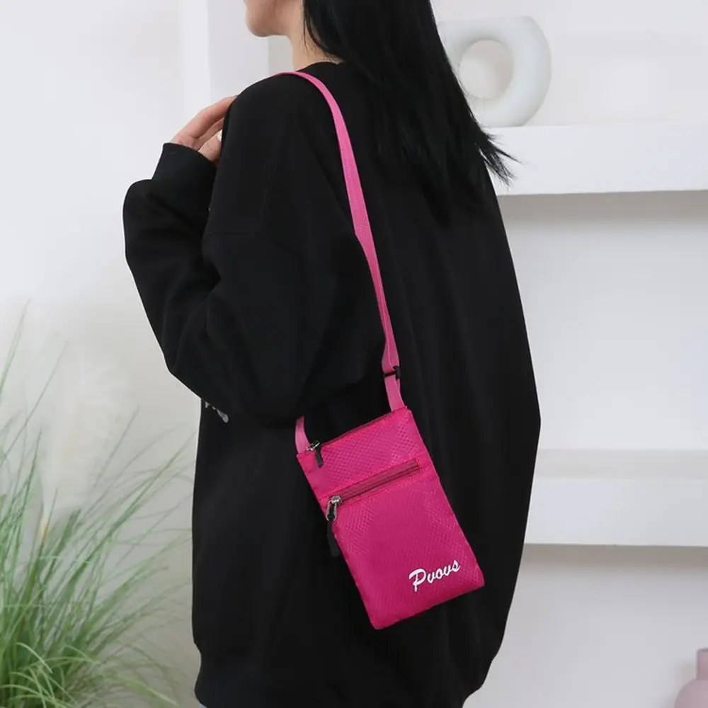 

Fashion Multifuctional Square Shoulder Bag Zipper Sports Small Crossbody Bag Casual Candy Color Coin Pouch Woman