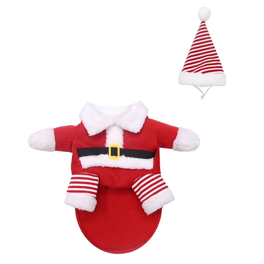 

Pet Christmas Clothes Warm Dog Costume Polyester Xmas Party Winter Holiday Clothing Lightweight Durable Festive Outfit