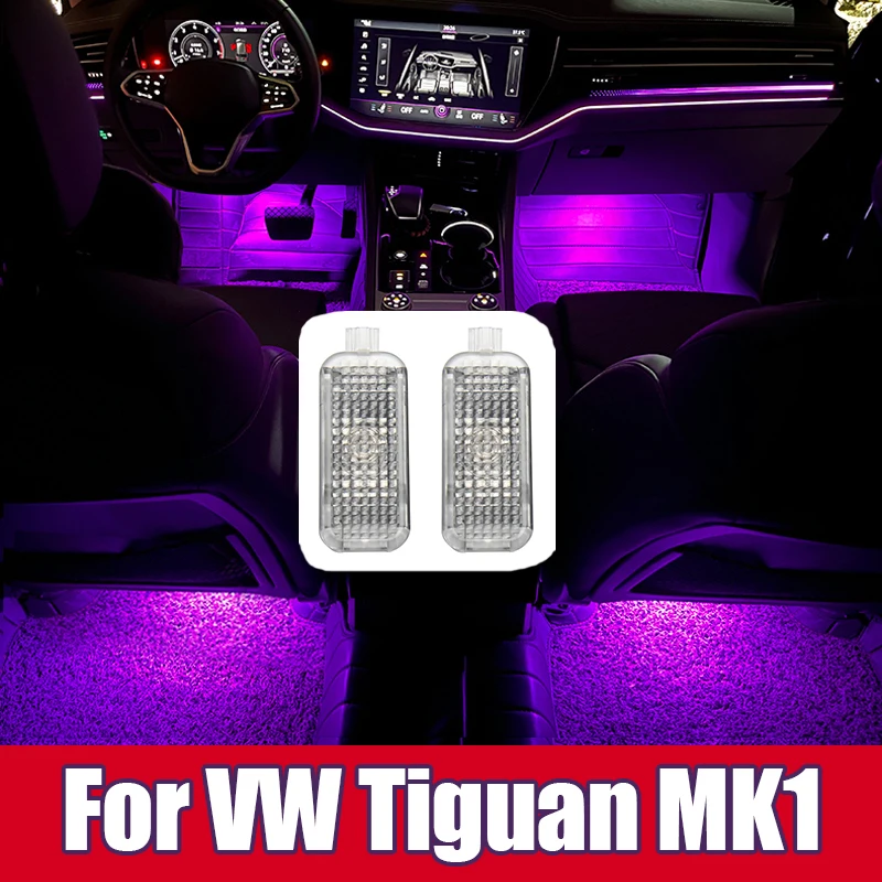 For Volkswagen VW Tiguan MK1 5N 2007 2008 2009 2010 2011 2012 2013 2014 2015 2016 Car Footwell Lamp Atmosphere Light Accessories