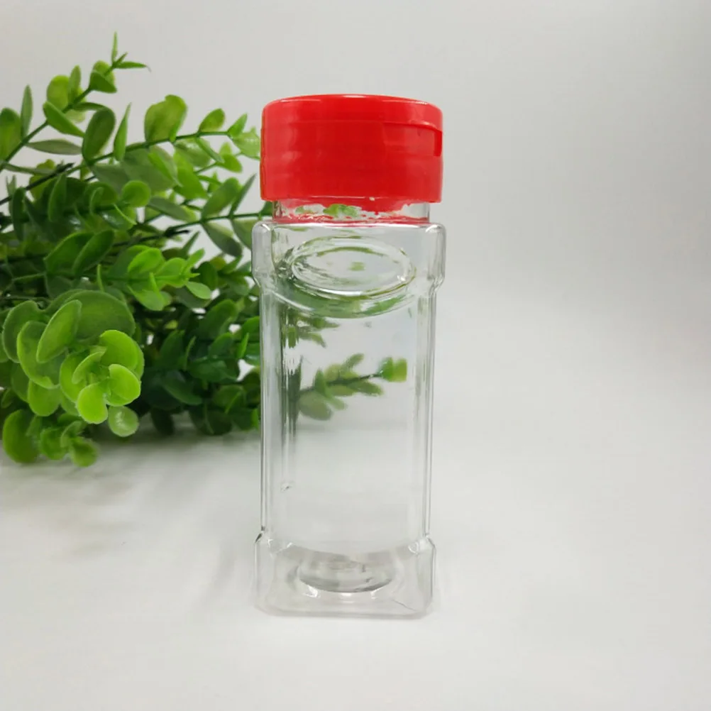 

6pcs Plastic Seasoning Bottles Spice Jars Salt Storage Pepper Shakers With Rotatable Lid For Kitchen Bbq Non-Toxic