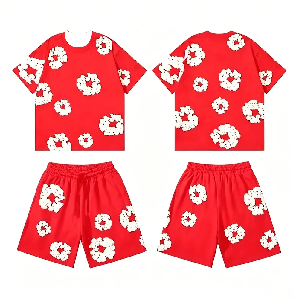 Sommer Hip-Hop Bedrucktes Kurzarm-Set Europäisch-Amerikanische Mode High Street Loose Sportswear Familien-Partnerlook für Kinder – Detail 7
