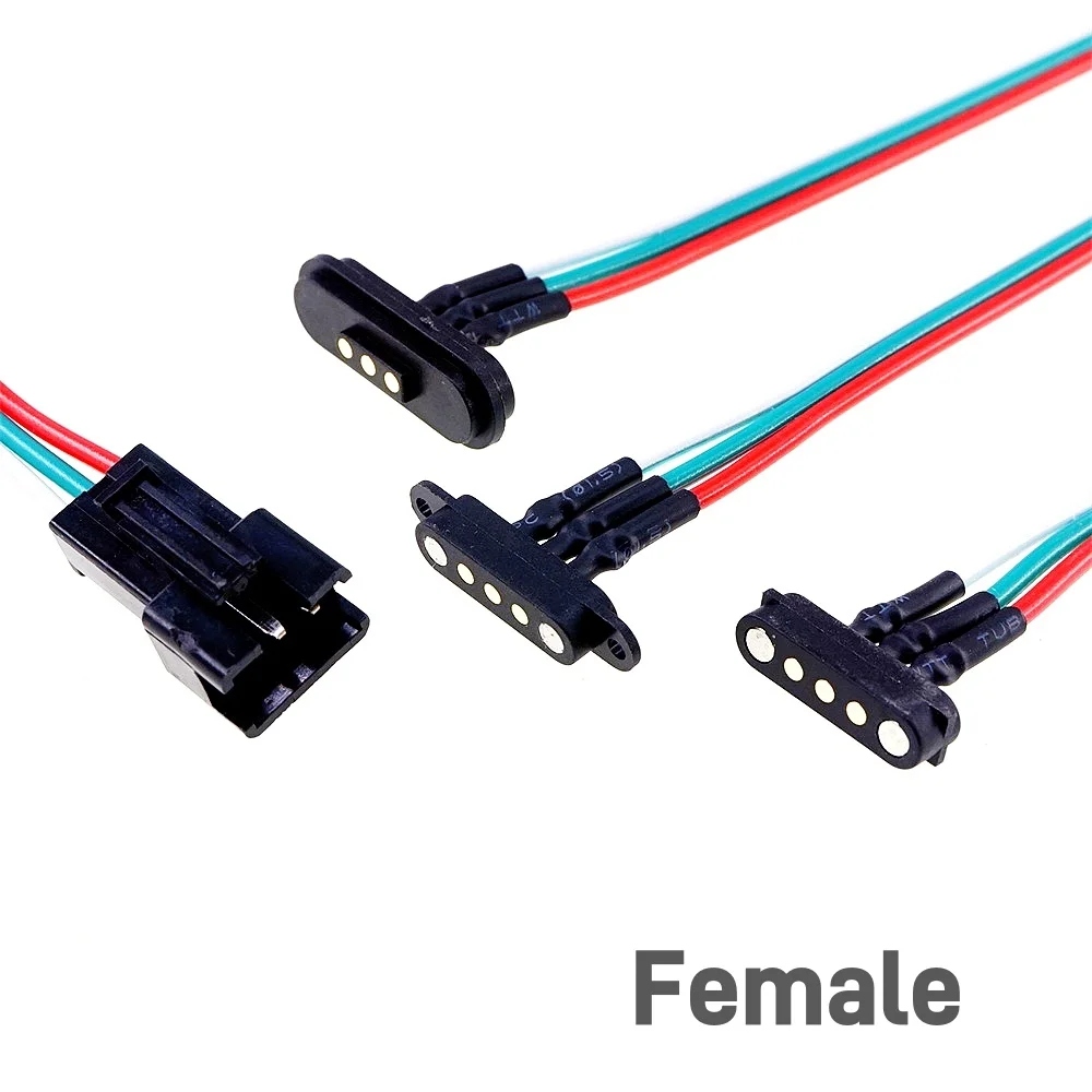 LED Streifen Lampe Magnetische Pogo Pin JST SM Steckdose Verlängern Kabel Stecker 2/3/4/5/6 Pin Männlich Weiblich Adapter Fahrer Kompatibel – Detail 7