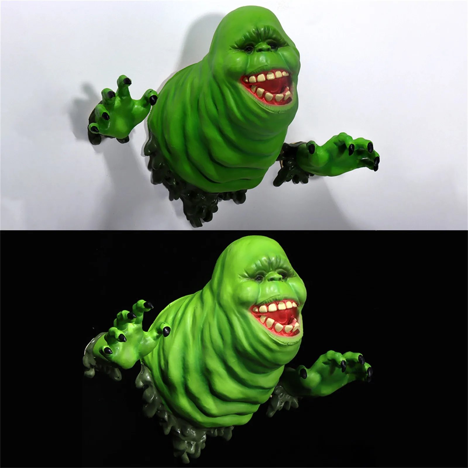 

2025 Хэллоуин Охотники за привидениями, смоляный настенный декор для вечеринки, зеленый клейкий призрак, украшения для Хэллоуина, надувной красный призрак, светящийся декор