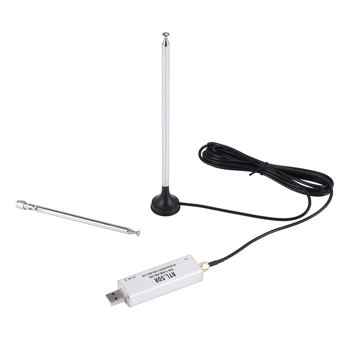 Hot  RTL SDR Receiver V3 RTL2832U 0.1MHz-1.7GHz TCXO SMA Receiver with Antenna