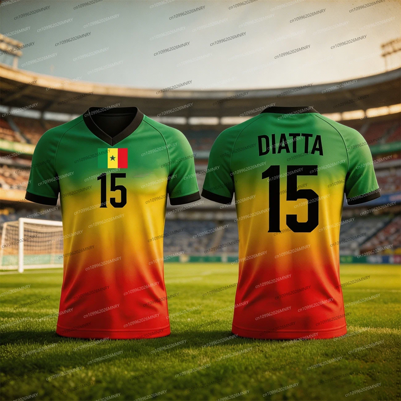 26 Senegal Flag Emblem Jersey Summer T-shirts Y2k Woman Training Uniforms Jersey Breathable Quick Drying Fan Jersey Women Jersey
