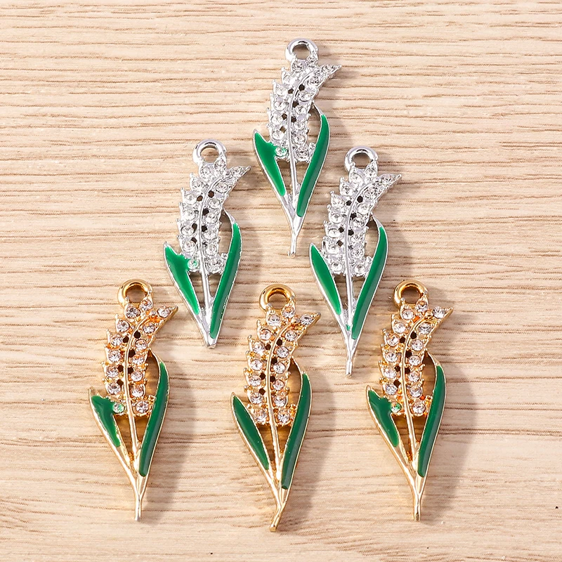10 Stück 9x30mm Zarte Kristall-Weizen-Reis-Anhänger für Schmuckherstellung, Ohrringe, Halsketten, Schlüsselanhänger, DIY-Bastelzubehör – Detail 6