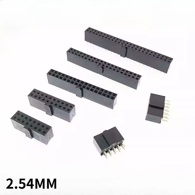 10pcs Female Header Strip 2.54mm Pitch Dual Straight DIP Polarizing Connector 6/10/40/50Pin