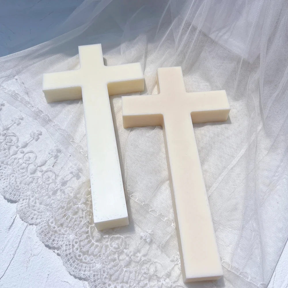 Big Size Cross Candle Silicone Mold Resin Mould Concrete Decor Soy Wax Molds