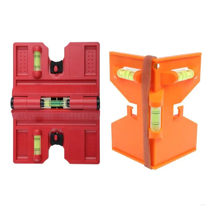 920L Upgraded Post Level Tool 1 Pack 2 for Storage Folding Gauge with 3 Bubbl-es Portable Measure Tool