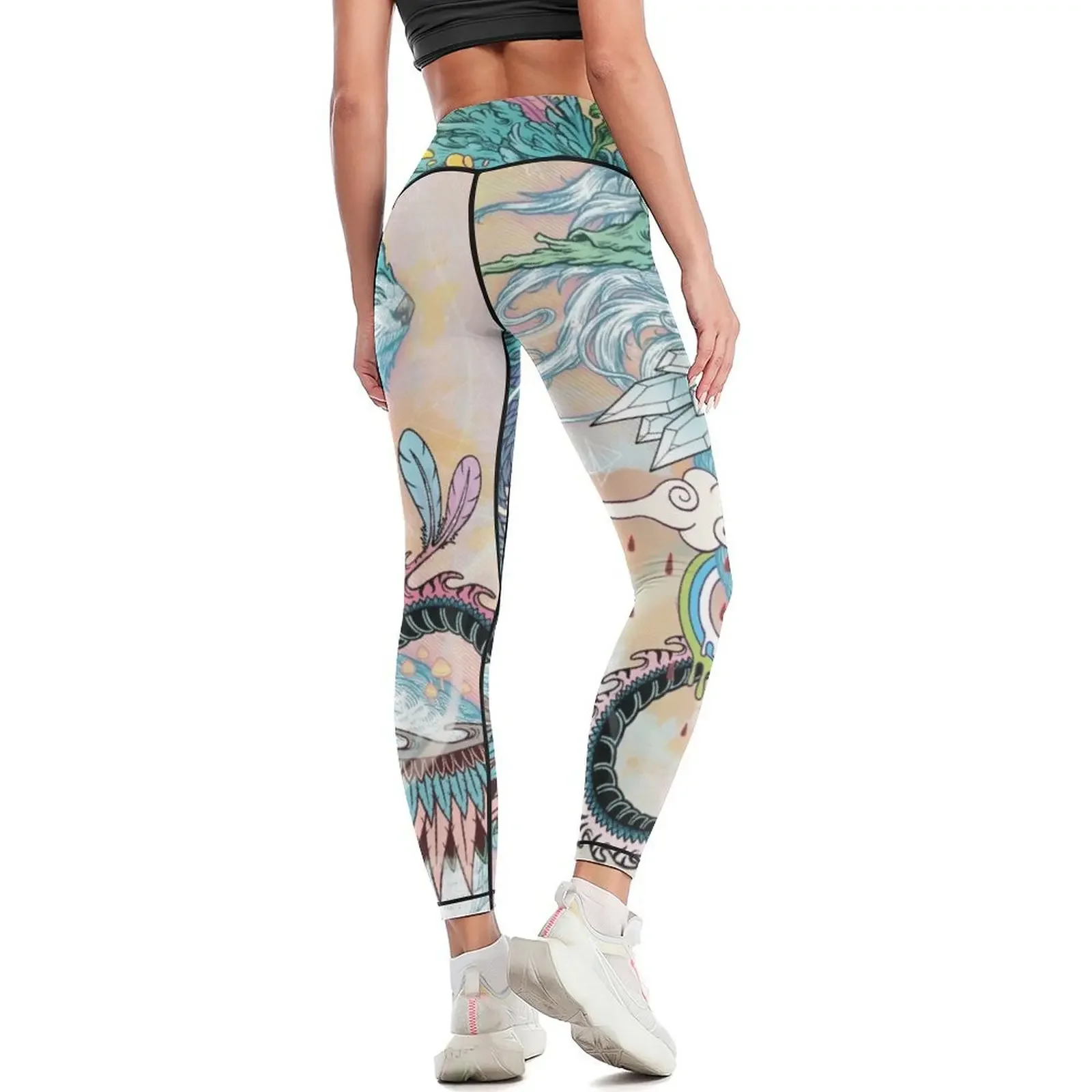 Journeying Spirit (ermine) طماق ملابس رياضية نسائية ملابس غولف السراويل الرياضية رفع الجوارب للنساء طماق #3