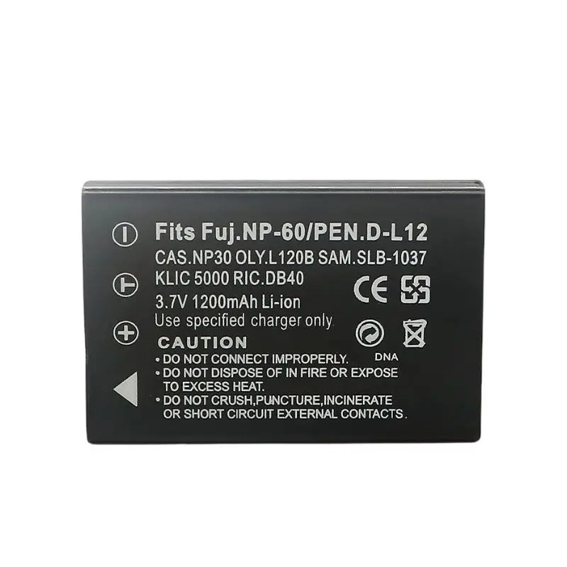 FNP60 1137 1037 CNP30 KLIC-5000 D-Li2 Li-20B DL12 3 7 В 1200 мАч Литиевая аккумуляторная батарея для
