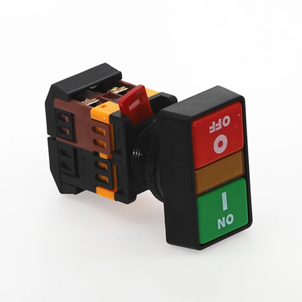 PPBB-30N Start-stop Double Pushbuttons Switch With LED Lamp(Mounting hole 30mm)(DC 6/12/24/36/48V AC110/220/380V)