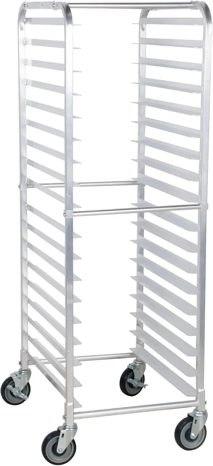 

Bakers Rack with Wheels, Commercial Bun Pan Rack for Restaurant, Kitchen, Aluminum Baking Sheet Pan Rack