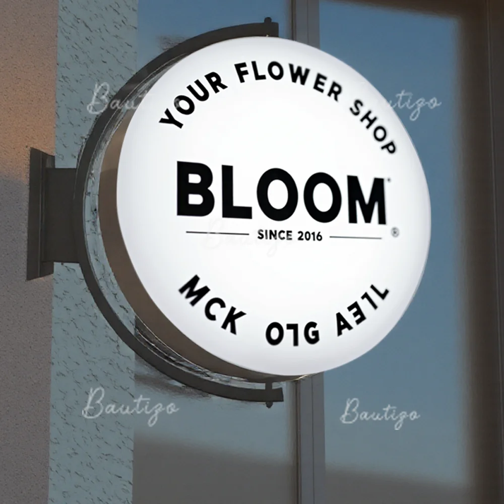 Custom 360 Rotating Light Box Signage Acrylic Led Letters Outdoor Light Logo Wall Signs Personal Design Lightbox Home Luminous