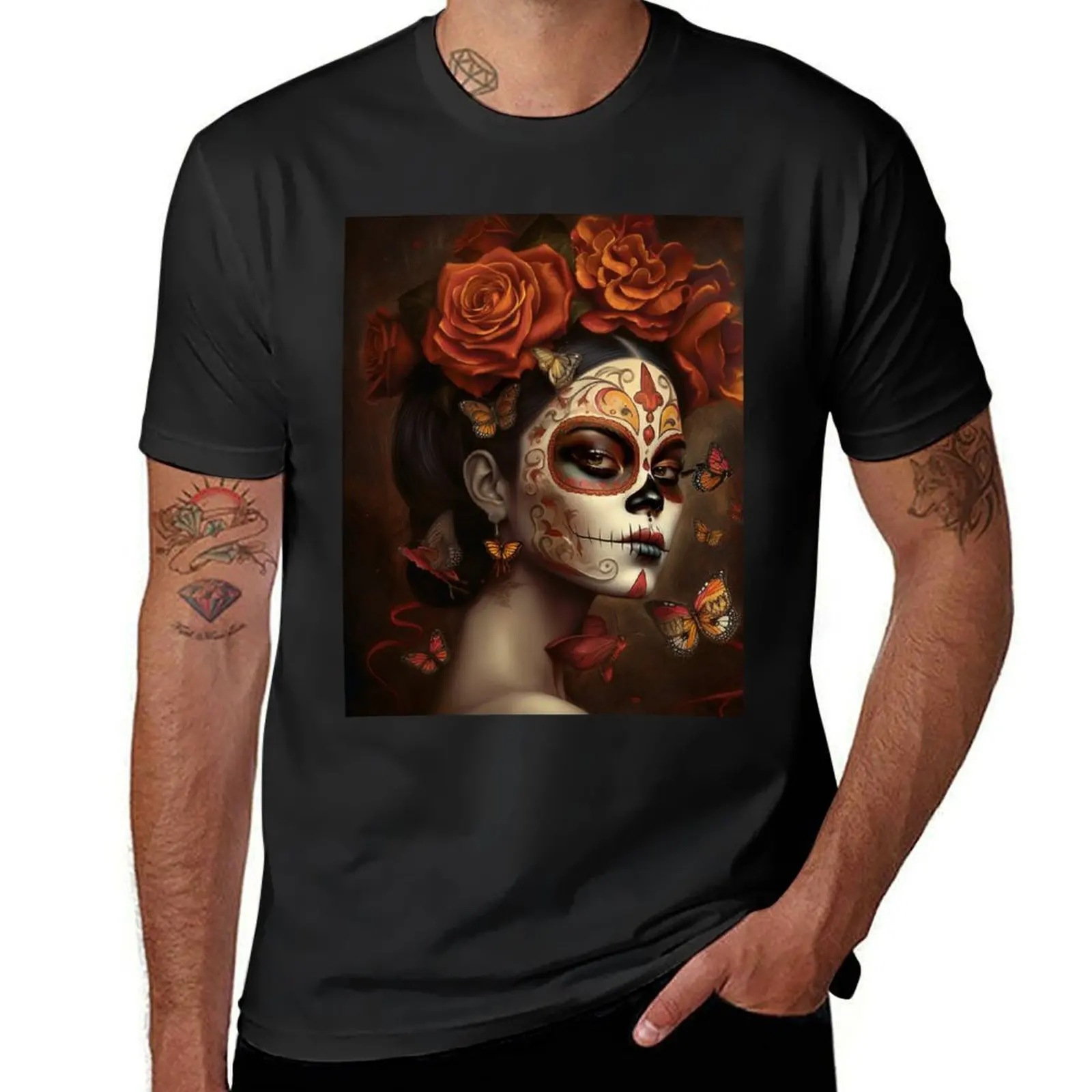 Dia de Los Muertos T-Shirt korean fashion boys animal print boys whites mens t shirts pack