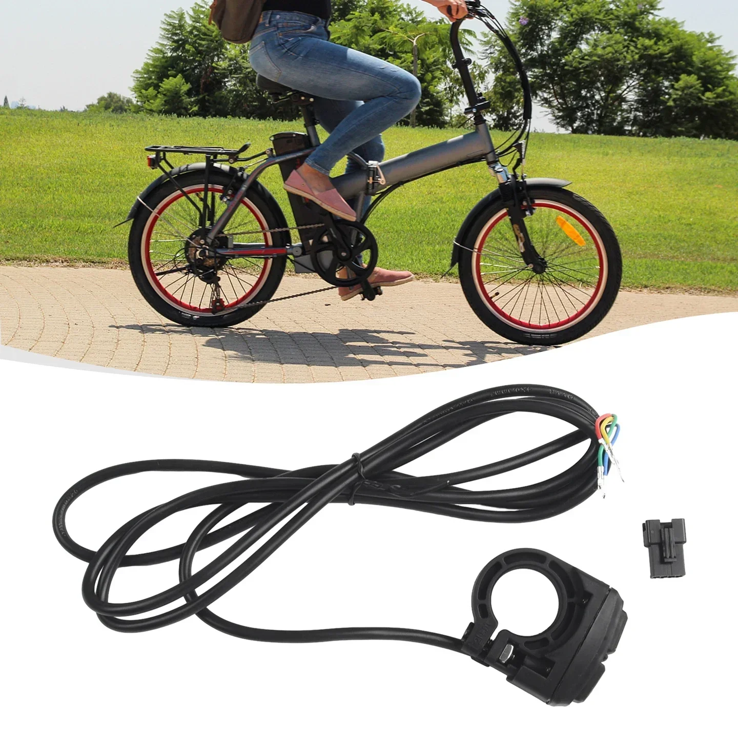 12V-72V Electric Bike Scooter Lamp Headlight Horn DK226 2IN1 Switch Mountain Bike Scooter Modification Accessories