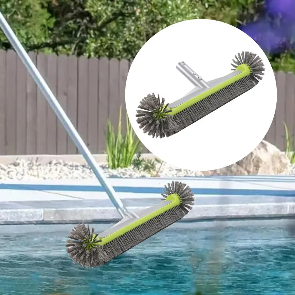 45cm Swimming Pool Cleaning Brush With Round-End Brush Head Semi-spherical Bristles Extra-Wide Pool Tile Scrubber Brush Tools