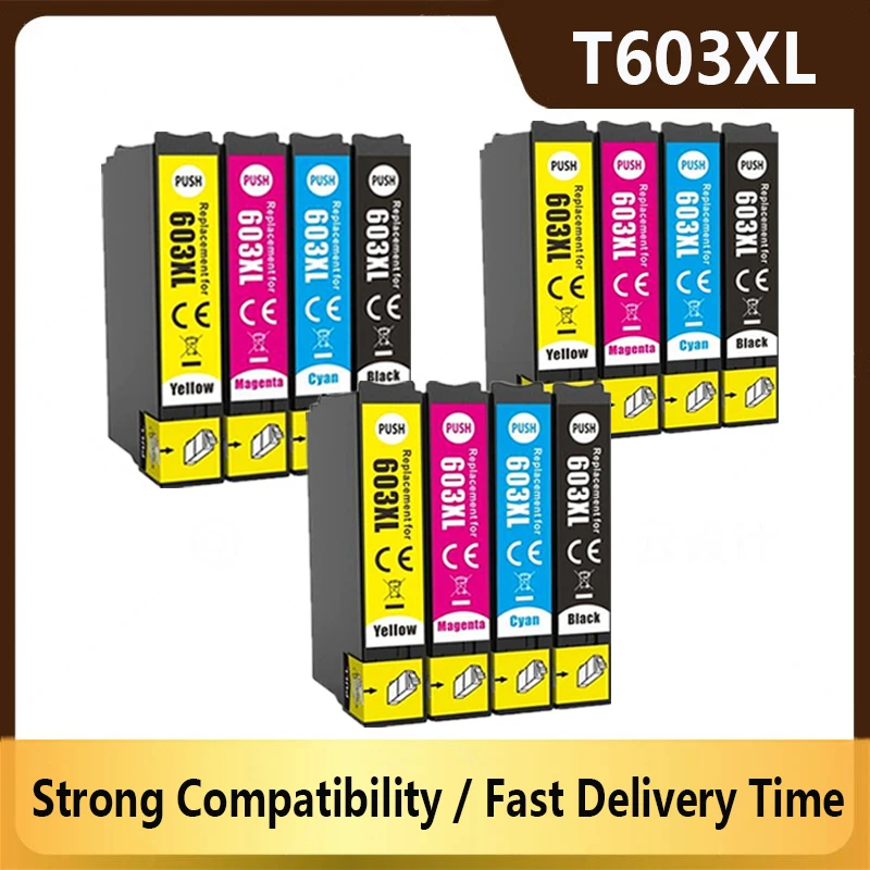 T603XL Ink cartridge For Epson T603 T 603XL 603 XL Compatible WorkForce WF-2810DWF WF-2830DWF WF-2835DWF WF-2850DWF Printer