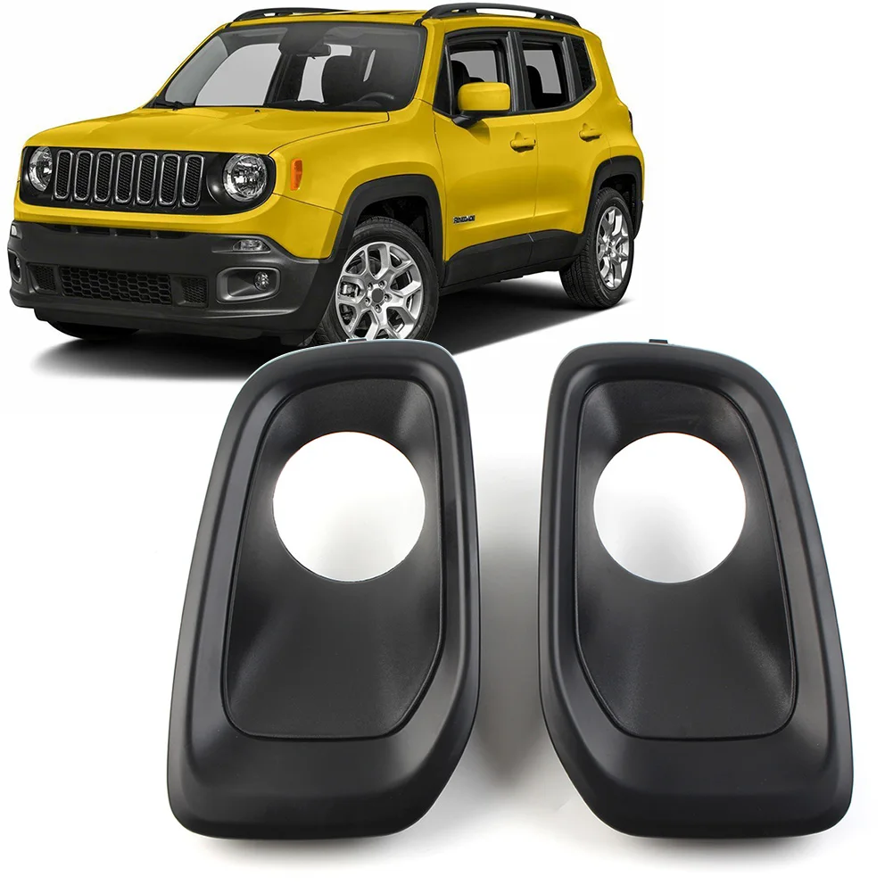 

2Pcs Auto Front Bumper Fog Lights Lamp Cover For Jeep Renegade 2015 2016 2017 2018 Car Accessories