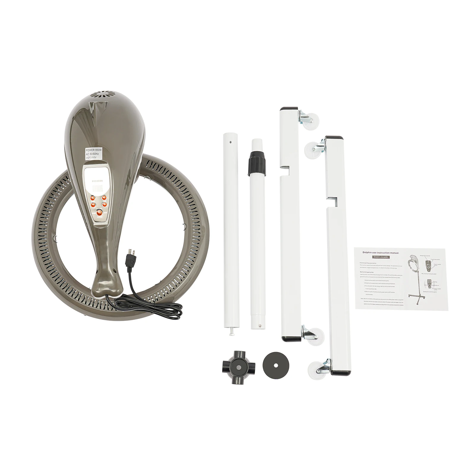 950 واط 110 فولت حامل آلة مجفف الشعر شاشة LCD نطاق التحكم في الوقت 0-60 دقيقة 61.81-70.08in تعديل الارتفاع #6