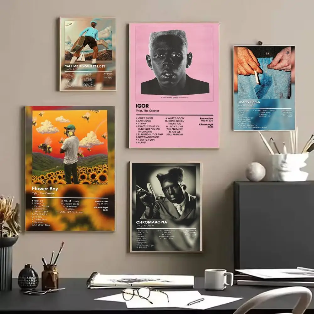Hip pop Singer T-Tyler Music Album Poster Trendy Aesthetic Wall Art high-end Bedroom Home Cafe Decor