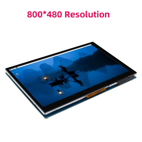 Imagen 2 del producto Pantalla táctil DSI de 7 pulgadas para Raspberry Pi 5 4B 3B + 3B pantalla IPS 800*480 LCD Cable MIPI CSI con Monitor estándar para RPI 5 Pi5