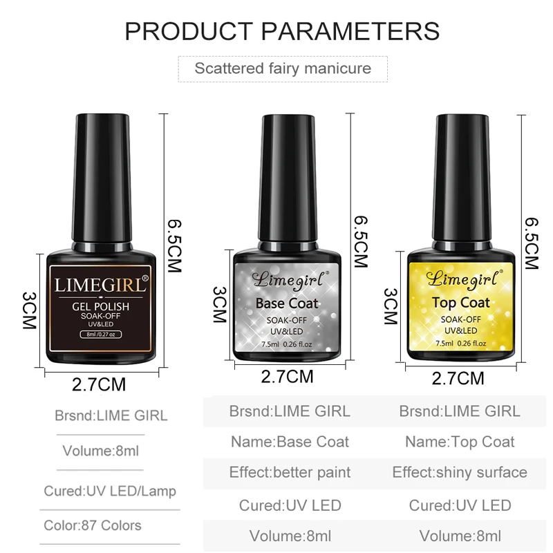 مجموعة طلاء أظافر جل من الأكريليك مع مجفف مصباح الأشعة فوق البنفسجية ، ورنيش شبه دائم ، مجموعة أدوات تزيين الأظافر الاحترافية ، مجموعة مانيكير