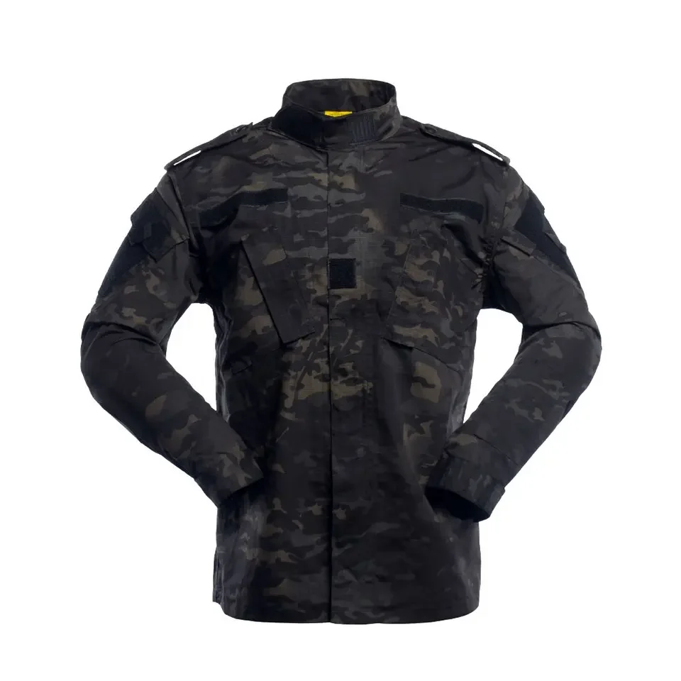 Uniforme tattica Multicam Abiti neri Attrezzatura da esterno da uomo Uniforme da caccia Softair Abbigliamento Uniformi militari Abbigliamento militare