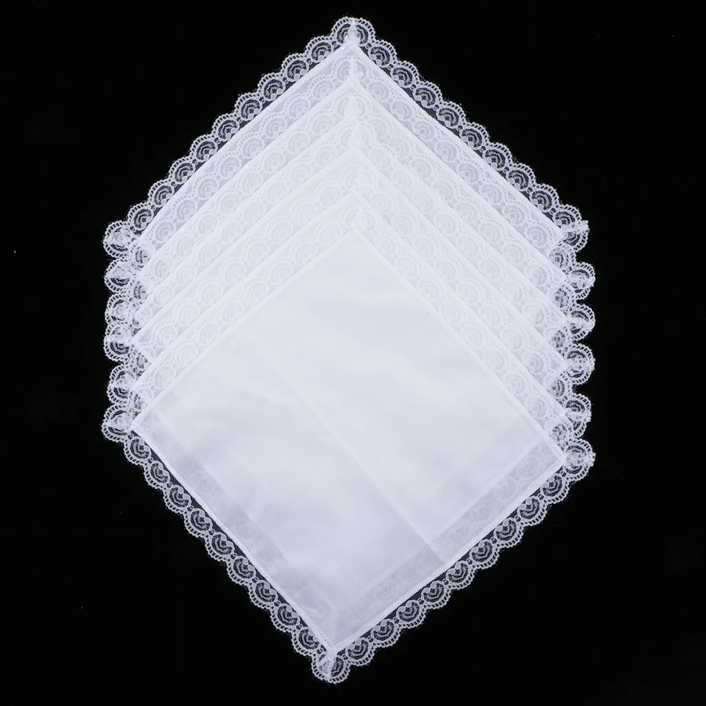 Klassieke zakdoeken Katoenen vierkante zakdoek Wit 26x27cm