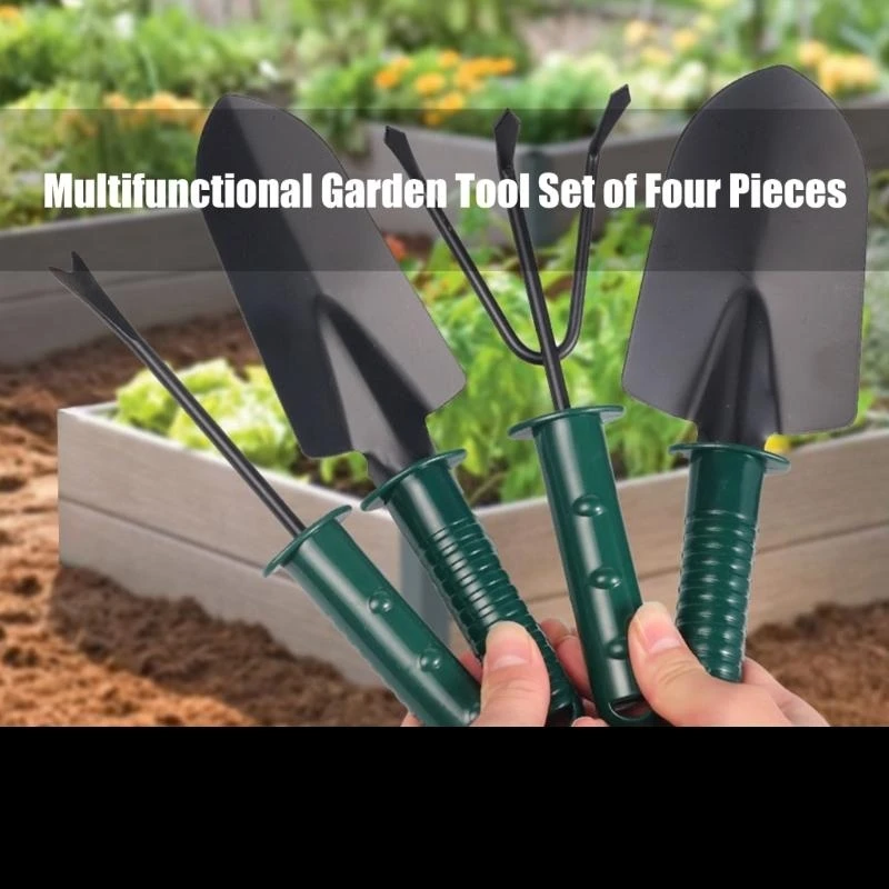 4PCS Ergonomic Handle Garden Tool Set Garden Tool for Home & Professional Use D2RD
