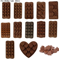 1Pcs Silicone Chocolate Mold Love Shell Star Lollipop Leaves Small Dinosaur Elliptical Robot Silicone Cake Mold Baking Equipment