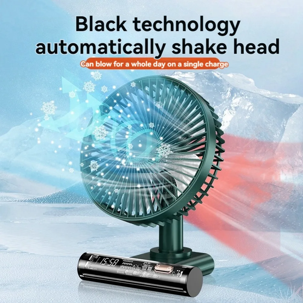 GORĄCE! Nowy wentylator biurkowy Mini wentylator USB Przenośny zegar biurowy Mały wentylator Wentylator o długiej żywotności baterii