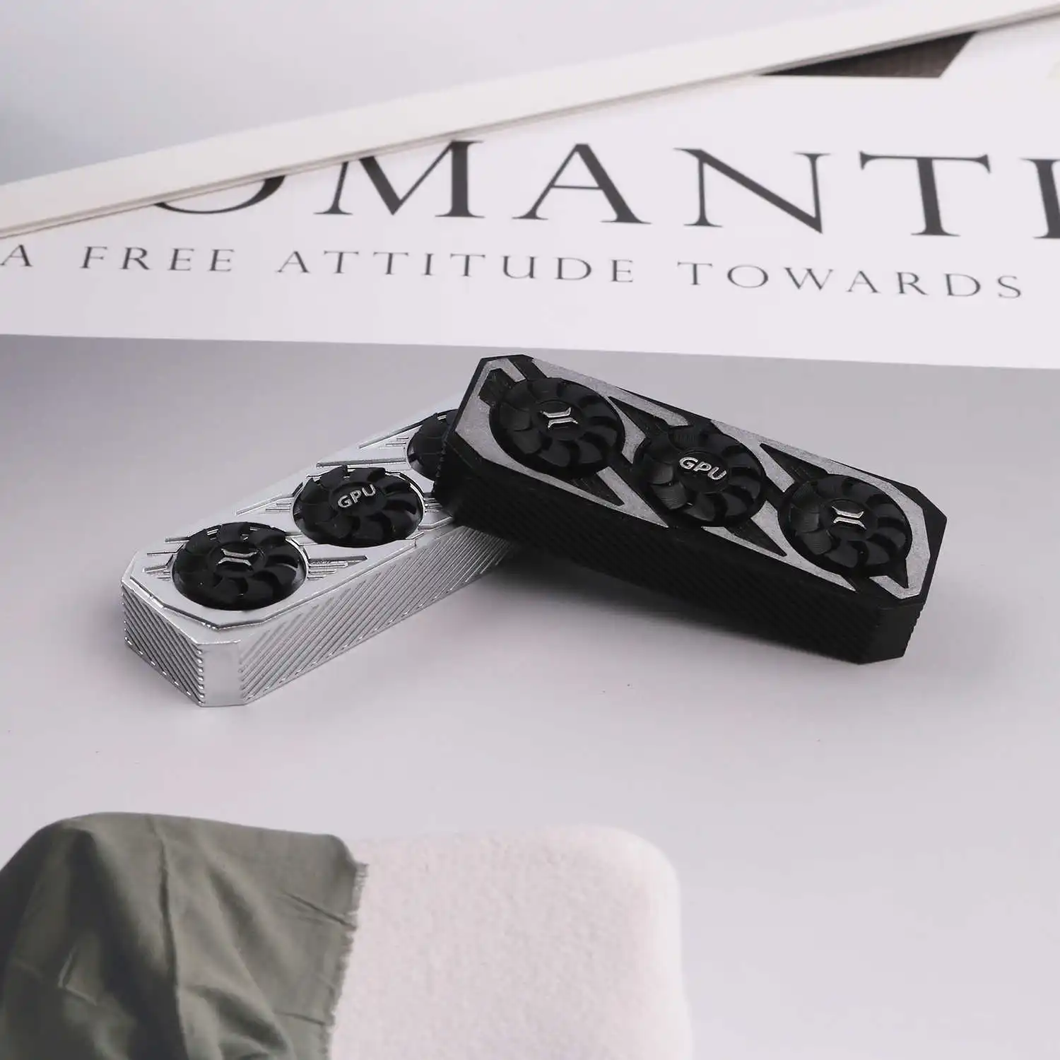 Graphics Card Keycap Right Shift 2.75u 3d Printed Resin Rotatable Fan Mechanical Keyboard Personalized Customized Crosshair