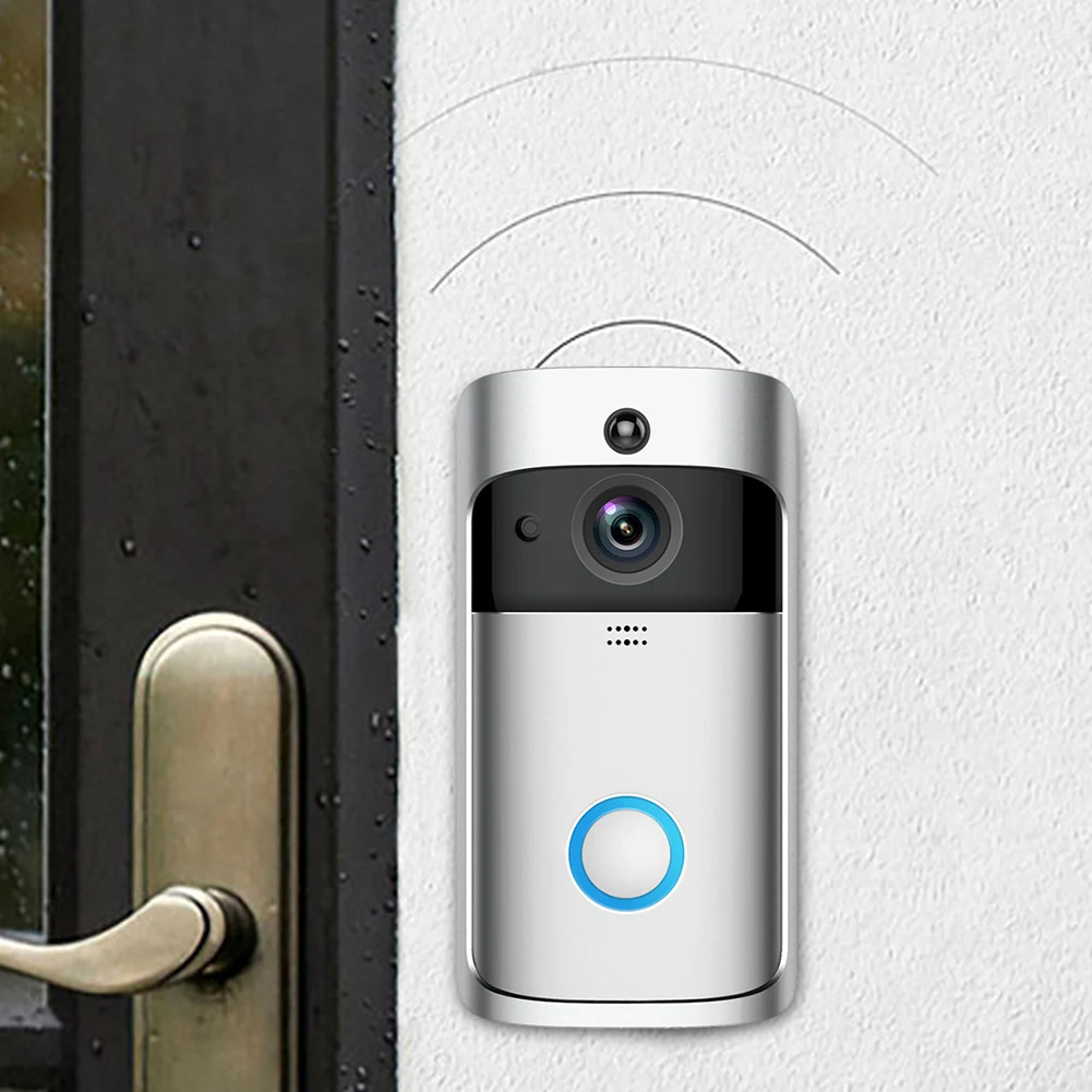 WiFi Doorbell Camera 2 Way Audio Security Home Door Bell Motion Detector with Noise Cancelling Microphone Smart Human Detection