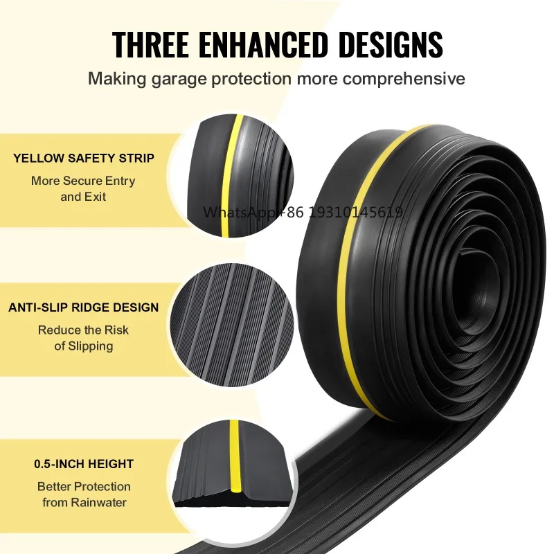 

【From China】SucceBuy 10/12/20 FT Garage Door Threshold Seal Strip Garage Door Floor Seal Strip Garage Door Bottom Weatherproof