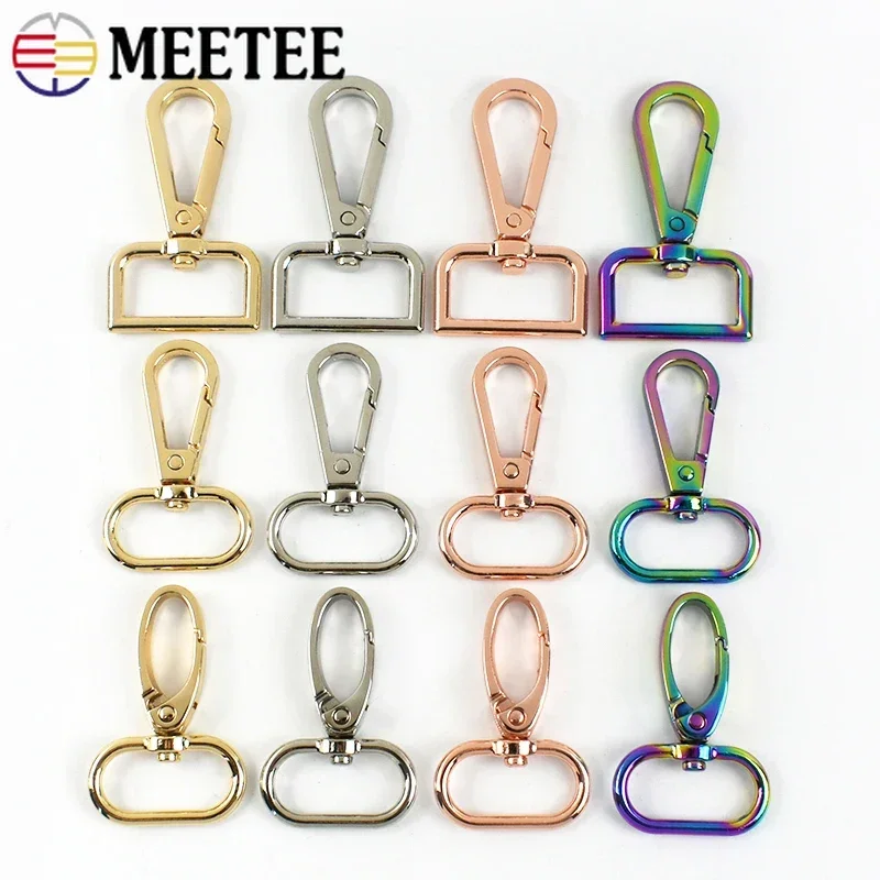 

Meetee 10Pcs 20-50mm Metal Buckles Swivel Lobster Clasp for Bags Strap Dog Collar Keychain Carabiner Hook Buckle DIY Accessories